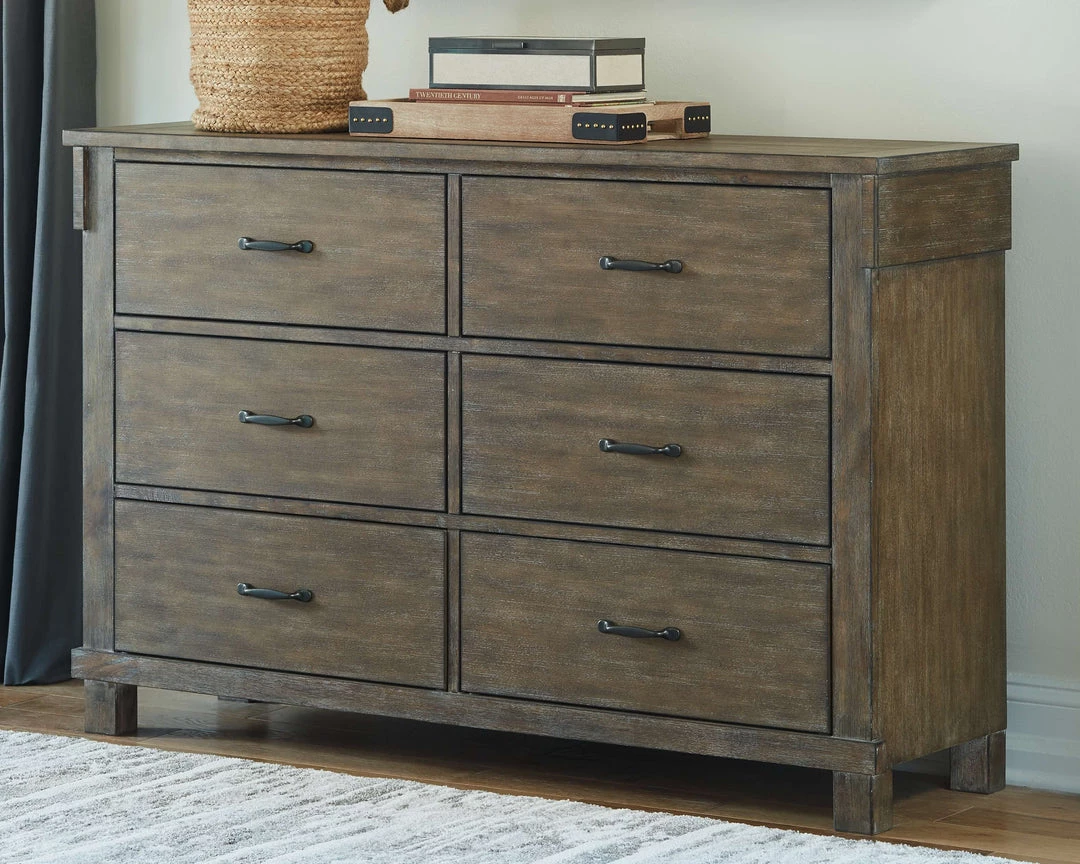 Signature Design By Ashley® Bedroom Sets Shamryn - Grayish Brown - 6 Pc. - Dresser, Mirror, Chest, Queen Panel Bed, 2 Nightstands 4 Signature Design By Ashley® Bedroom Sets Shamryn - Grayish Brown - 6 Pc. - Dresser, Mirror, Chest, Queen Panel Bed, 2 Nightstands