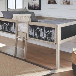 Ashley Furniture Wrenalyn - Brown / Beige - Twin Loft Bed Frame