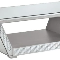Ashley Furniture Fanmory - Silver Finish - Rectangular Cocktail Table