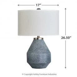Ashley Furniture Kristeva - Blue - Metal Table Lamp (1/cn) Accessories