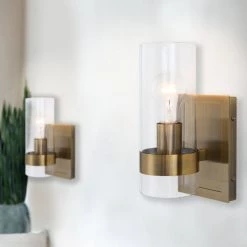 Uttermost Cardiff Antique Brass 1 Light Cylinder Sconce 17 Uttermost Cardiff Antique Brass 1 Light Cylinder Sconce