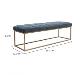 Moe's Home Collection Katie Bench Blue Benches