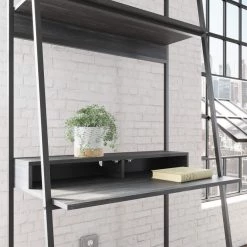 Ashley Furniture Yarlow - Black - Home Office Desk And Shelf