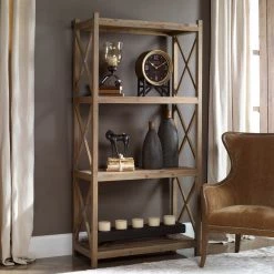 Uttermost Stratford Reclaimed Wood Etagere Bookcases
