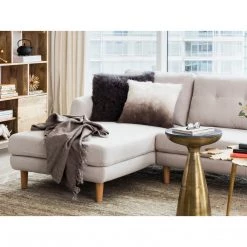 Moe's Home Collection Lamb Fur Pillow Large Grey