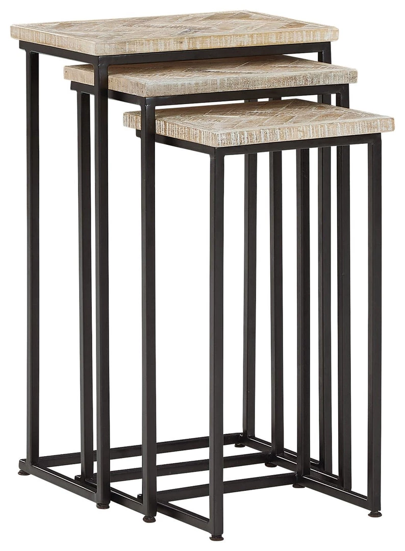 Ashley Furniture Tables Cainthorne - Distressed White/black - Accent Table (3/cn) 3 Ashley Furniture Tables Cainthorne - Distressed White/black - Accent Table (3/cn)