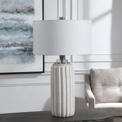 Accessories Uttermost Azariah White Crackle Table Lamp