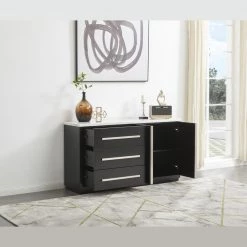 Signature Design By Ashley® Vollardi - Almost Black - Dining Room Server Servers 21 Signature Design By Ashley® Vollardi - Almost Black - Dining Room Server Servers