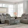 Signature Design By Ashley® Living Room Sets The Man-den - Gray - 2 Pc. - Power Sofa, Loveseat