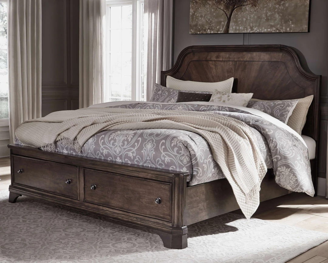Signature Design By Ashley® Adinton - Brown - 8 Pc. - Dresser, Mirror, Chest, California King Panel Bed With 2 Storage Drawers, 2 Nightstands 4 Signature Design By Ashley® Adinton - Brown - 8 Pc. - Dresser, Mirror, Chest, California King Panel Bed With 2 Storage Drawers, 2 Nightstands