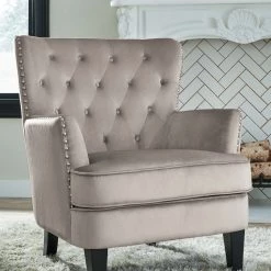 Ashley Furniture Romansque - Beige - Accent Chair - Bronze Finish Chairs 9 Ashley Furniture Romansque - Beige - Accent Chair - Bronze Finish Chairs