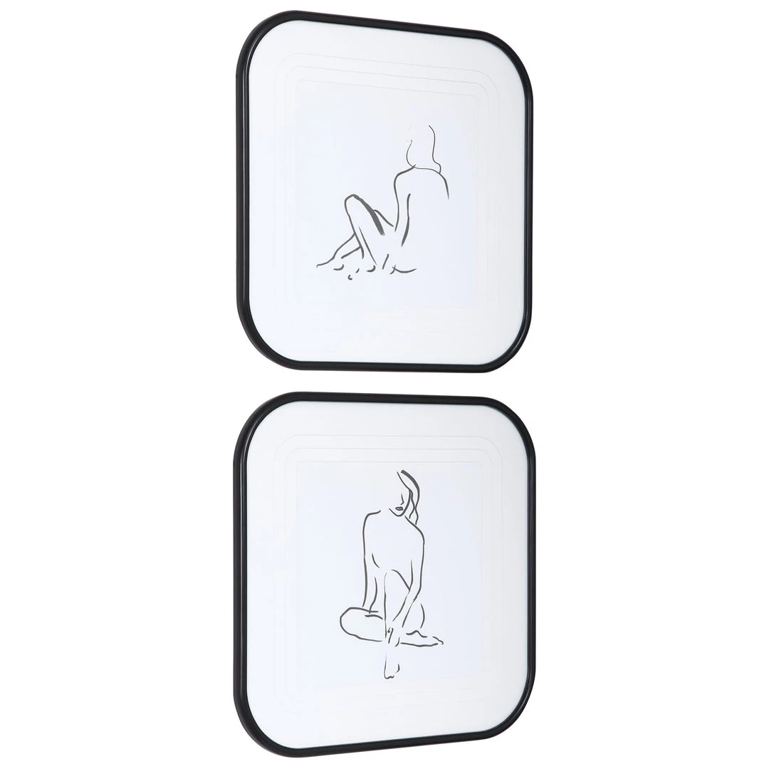 Accessories Uttermost Feminine Sketch Framed Prints, S/2 5 Accessories Uttermost Feminine Sketch Framed Prints, S/2