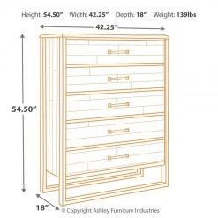 Ashley Furniture Sommerford - Brown - Five Drawer Chest Chests