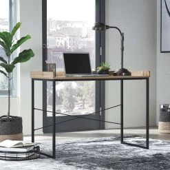 Signature Design By Ashley® Gerdanet - Light Brown - 2 Pc. - Home Office Desk With Swivel Chair