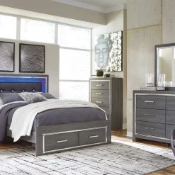 Ashley Furniture Dressers Lodanna - Gray - Dresser, Mirror