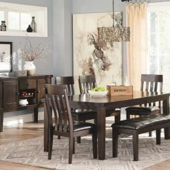 Ashley Furniture Haddigan - Dark Brown - Dining Uph Side Chair (2/cn)
