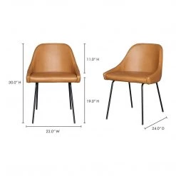 Moe's Home Collection Chairs Blaze Dining Chair Tan