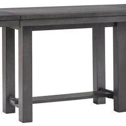 Signature Design By Ashley® Dining Room Sets Myshanna - Dark Gray - 6 Pc. - Counter Extension Table, 4 Barstools, Bench