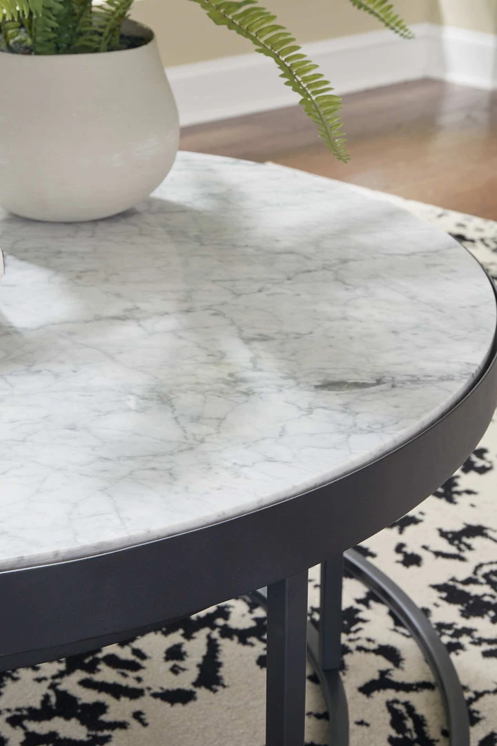 Signature Design By Ashley® Windron - Black/white - Nesting Cocktail Tables (2/cn) 7 Signature Design By Ashley® Windron - Black/white - Nesting Cocktail Tables (2/cn)