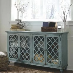 Ashley Furniture Cabinets Mirimyn - Antique Teal - Accent Cabinet - Vintage Finish 8 Ashley Furniture Cabinets Mirimyn - Antique Teal - Accent Cabinet - Vintage Finish