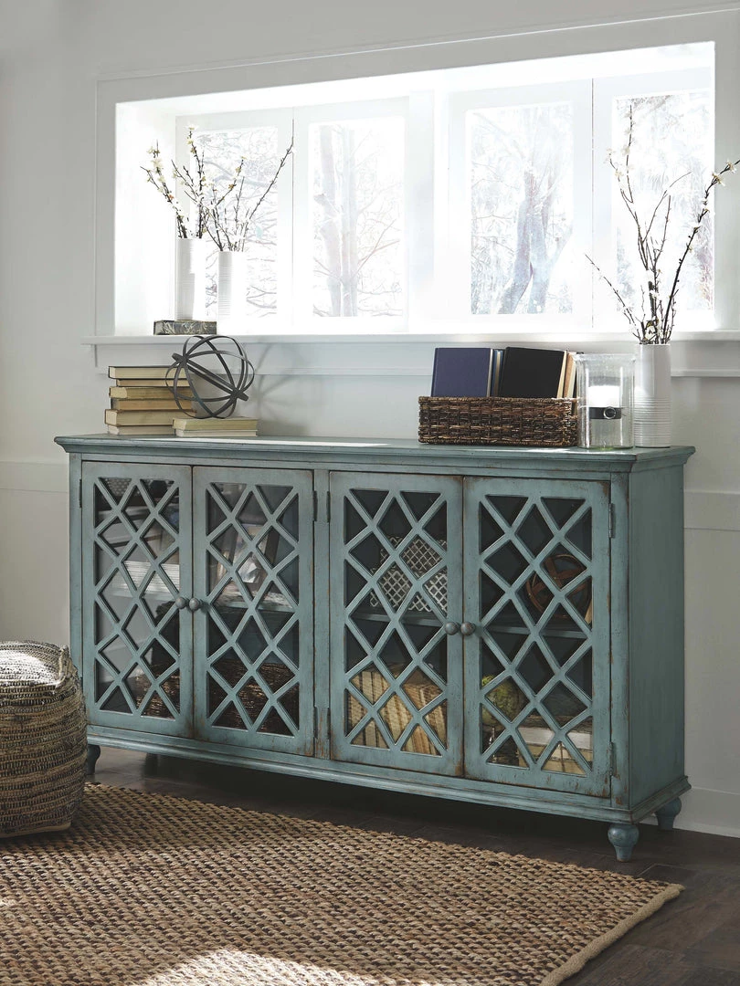Ashley Furniture Cabinets Mirimyn - Antique Teal - Accent Cabinet - Vintage Finish 5 Ashley Furniture Cabinets Mirimyn - Antique Teal - Accent Cabinet - Vintage Finish