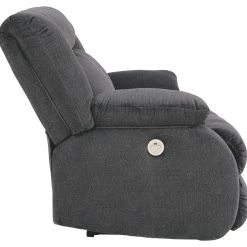 Ashley Furniture Reclining Furniture Burkner - Marine - Reclining Power Loveseat