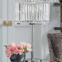 Ashley Furniture Accessories Gracella - Chrome Finish - Metal Table Lamp (1/cn)