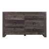 Moe's Home Collection Dressers Vintage 6 Drawer Dresser Grey