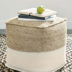 Ashley Furniture Sweed - Natural/white - Pouf - Rectangular 7 Ashley Furniture Sweed - Natural/white - Pouf - Rectangular