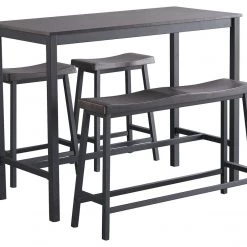 Signature Design By Ashley® Playden - Black/brown - Rect Drm Counter Tbl Set(4/cn) Dining Room Sets