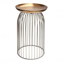 Moe's Home Collection Tables Aviary Accent Table Small Antique Brass