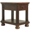 Ashley Furniture Tables Porter - Rustic Brown - Chair Side End Table