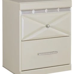 Ashley Furniture Dreamur - Champagne - Two Drawer Night Stand Nightstands