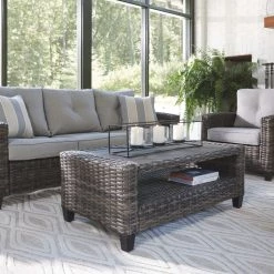 Ashley Furniture Cloverbrooke - Gray - Sofa/chairs/table Set (4/cn) Outdoor Sets