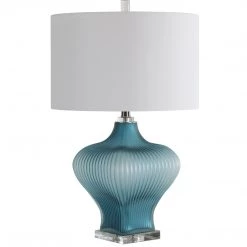 Uttermost Marjorie Frosted Turquoise Table Lamp