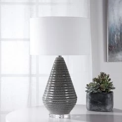 Accessories Uttermost Carden Smoke Gray Table Lamp