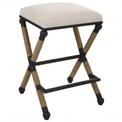 Stools Uttermost Firth Rustic Oatmeal Counter Stool