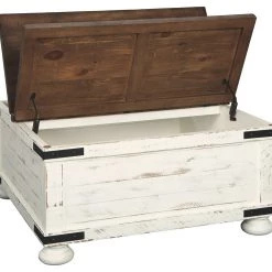 Ashley Furniture Tables Wystfield - White/brown - Cocktail Table With Storage