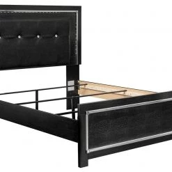 Signature Design By Ashley® Beds Kaydell - Patterned - Upholstered Panel Bed With 2 Storage Drawers, Roll Slats