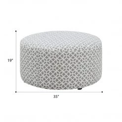 Emerald Home Walker Round Ottoman
