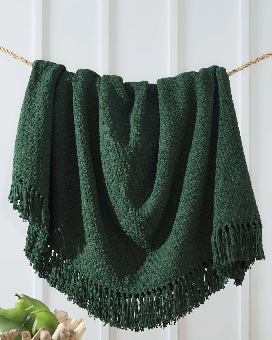 Ashley Furniture Yasmin - Emerald - Throw (3/cs) Accessories 5 Ashley Furniture Yasmin - Emerald - Throw (3/cs) Accessories
