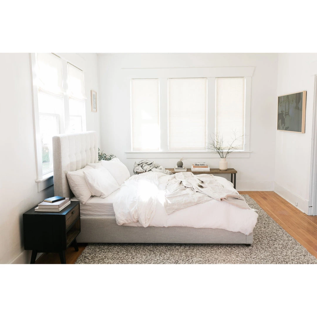 Moe's Home Collection Belle Storage Bed Queen Sand Beds 7 Moe's Home Collection Belle Storage Bed Queen Sand Beds