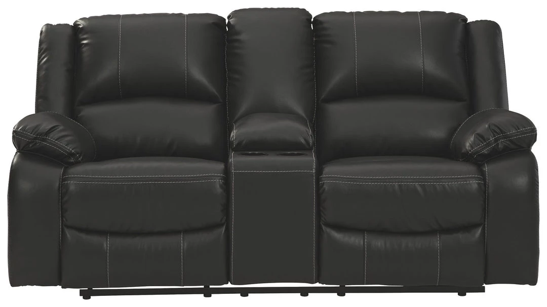 Ashley Furniture Calderwell - Black - Dbl Rec Loveseat W/console 9 Ashley Furniture Calderwell - Black - Dbl Rec Loveseat W/console