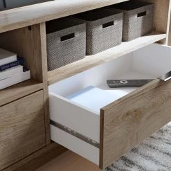 Ashley Furniture TV Stands Oliah - Natural - Medium Tv Stand