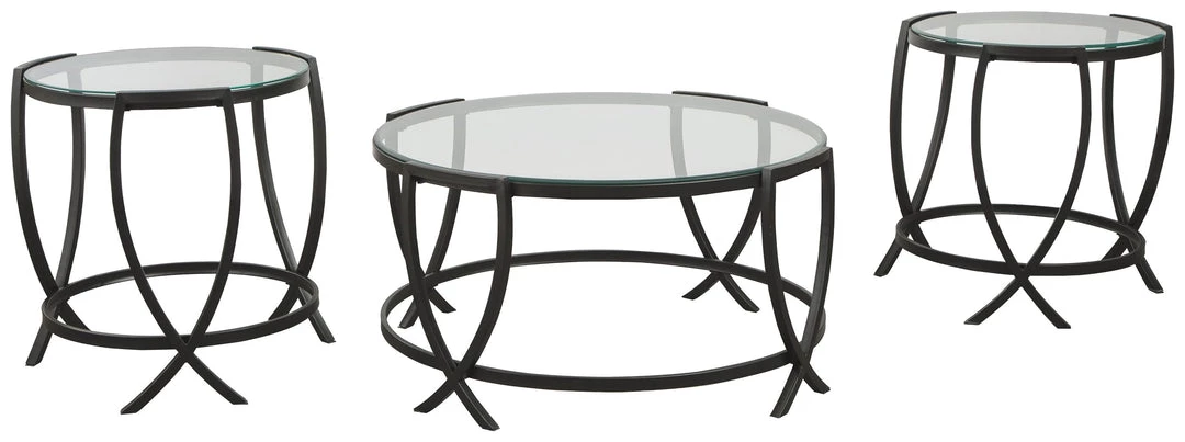 Ashley Furniture Tarrin - Black - Occasional Table Set (3/cn) 3 Ashley Furniture Tarrin - Black - Occasional Table Set (3/cn)