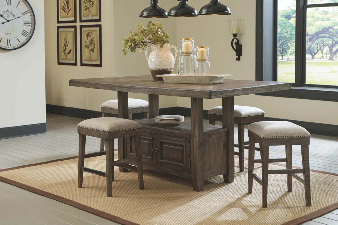 Ashley Furniture Tables Wyndahl - Rustic Brown - Rect Counter Table W/storage 12 Ashley Furniture Tables Wyndahl - Rustic Brown - Rect Counter Table W/storage