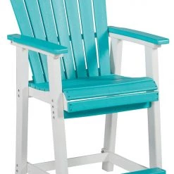 Ashley Furniture Eisely - Turquoise / White - Barstool (2/cn)