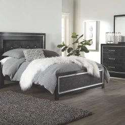 Signature Design By Ashley® Kaydell - Patterned - Dresser, Mirror, Upholstered Panel Bed