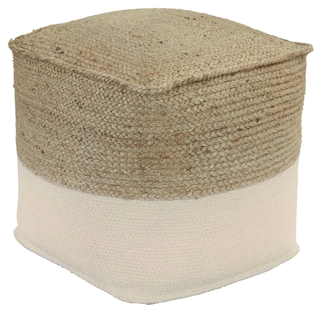 Ashley Furniture Sweed - Natural/white - Pouf - Rectangular 3 Ashley Furniture Sweed - Natural/white - Pouf - Rectangular