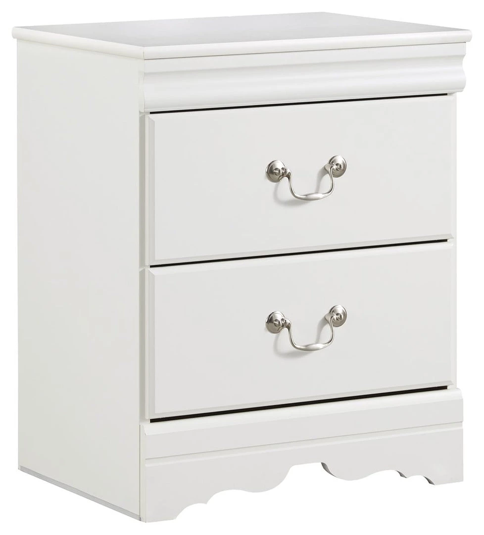 Ashley Furniture Anarasia - White - Two Drawer Night Stand Nightstands 3 Ashley Furniture Anarasia - White - Two Drawer Night Stand Nightstands